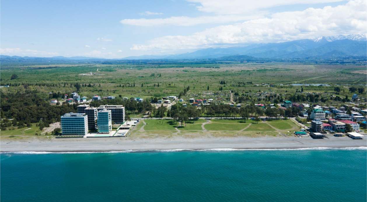 Аерофото ділянки WorldHotels Elite Kobuleti з видом на Чорне море